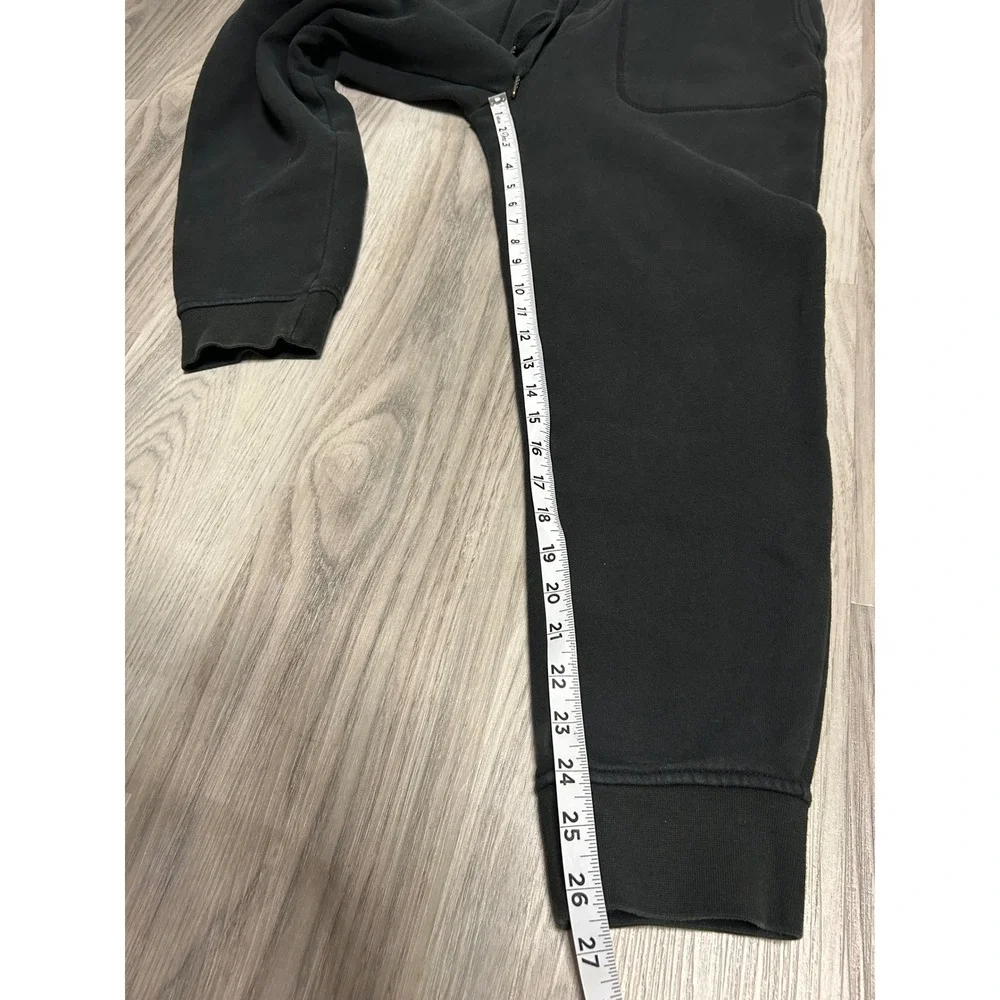 Banana Republic Mens Fleece Jogger Sweatpants Cotton Poly M Black Solid Pockets